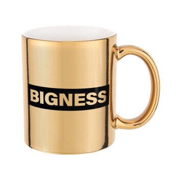 BIGNESS, Mug ceramic, gold mirror, 330ml