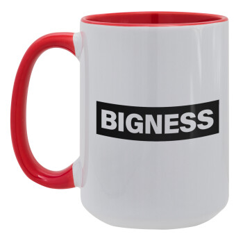 BIGNESS, Κούπα Mega 15oz, κεραμική Κόκκινη, 450ml