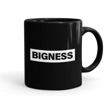 BIGNESS, Mug black, ceramic, 330ml