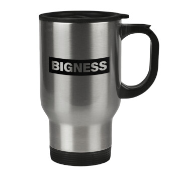 BIGNESS, Stainless steel travel mug with lid, double wall 450ml
