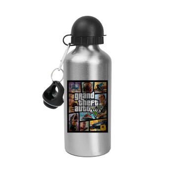 GTA V, Metallic water jug, Silver, aluminum 500ml