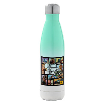 GTA V, Metal mug thermos Green/White (Stainless steel), double wall, 500ml