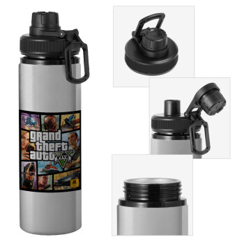 GTA V, Metallic water bottle with safety cap, 850ml aluminum