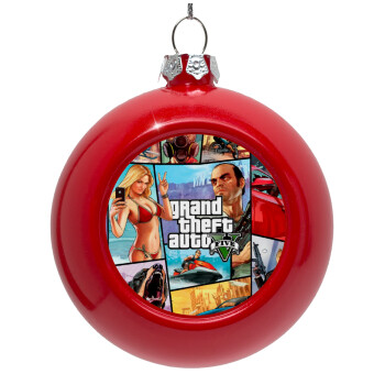 GTA V, Red Christmas tree ornament bauble 8cm