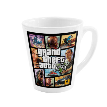 GTA V, Κούπα κωνική Latte Λευκή, κεραμική, 300ml