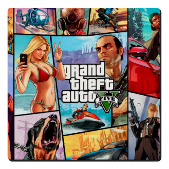 GTA V, Τετράγωνο μαγνητάκι ξύλινο 6x6cm
