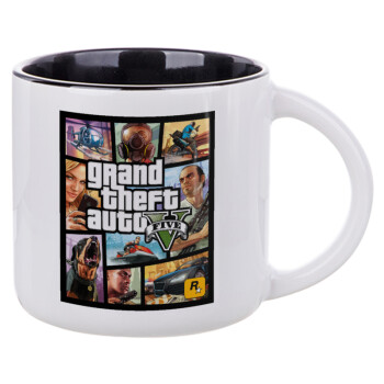 GTA V, Κούπα κεραμική 400ml Λευκή/Μαύρη