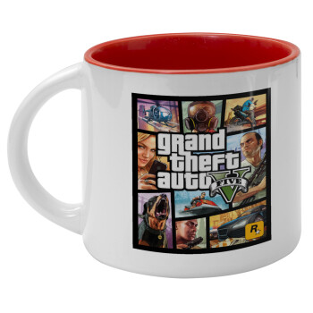 GTA V, Κούπα κεραμική 400ml Λευκή/Κόκκινη