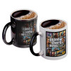 Color changing magic Mug, ceramic, 330ml when adding hot liquid inside, the black colour desappears (1 pcs)