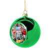 Green Christmas tree ornament ball 8cm