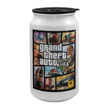GTA V, Κούπα ταξιδιού μεταλλική με καπάκι (tin-can) 500ml