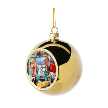 GTA V, Χριστουγεννιάτικη μπάλα δένδρου Χρυσή 8cm