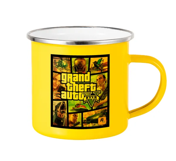 GTA V — Yellow Enamel Metallic Cup 360ml