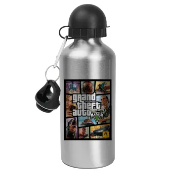 GTA V, Metallic water jug, Silver, aluminum 500ml