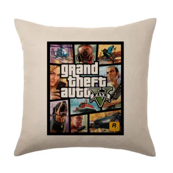 GTA V, Μαξιλάρι καναπέ ΛΙΝΟ 40x40cm περιέχεται το  γέμισμα