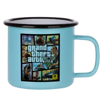 GTA V, Κούπα Μεταλλική εμαγιέ ΜΑΤ σιέλ 360ml