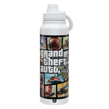 GTA V, Θερμός 1L Ανοξείδωτο με Βάση Κινητού & Διπλά Τοιχώματα