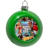 Στολίδι Χριστουγεννιάτικη μπάλα δένδρου Πράσινο 8cm