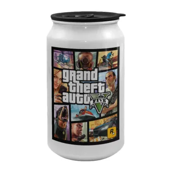 GTA V, Κούπα ταξιδιού μεταλλική με καπάκι (tin-can) 500ml