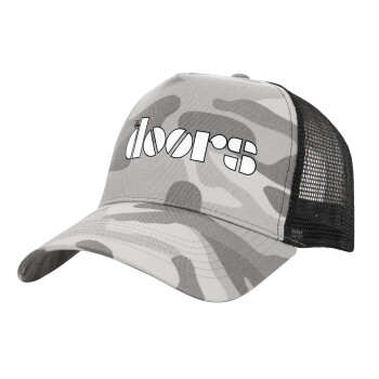 The Doors, Καπέλο Ενηλίκων Structured Trucker, με Δίχτυ, (παραλλαγή) Army Camo (100% ΒΑΜΒΑΚΕΡΟ, ΕΝΗΛΙΚΩΝ, UNISEX, ONE SIZE)