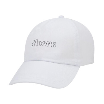 The Doors, Καπέλο Ενηλίκων Baseball Λευκό 5-φύλλο (POLYESTER, ΕΝΗΛΙΚΩΝ, UNISEX, ONE SIZE)