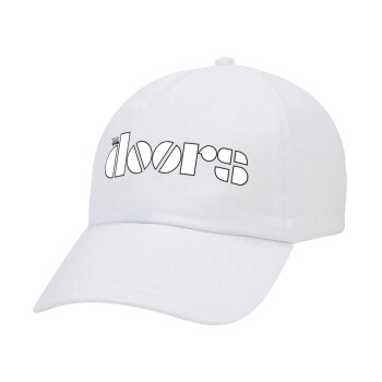 The Doors, Καπέλο Ενηλίκων Baseball Λευκό 5-φύλλο (POLYESTER, ΕΝΗΛΙΚΩΝ, UNISEX, ONE SIZE)