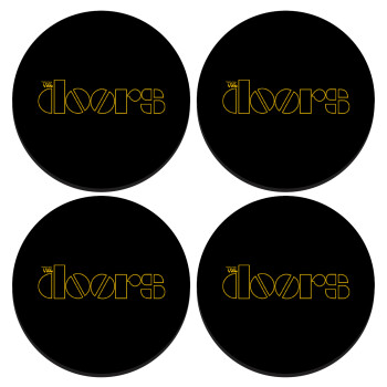 The Doors, ΣΕΤ 4 Σουβέρ ξύλινα στρογγυλά (9cm)