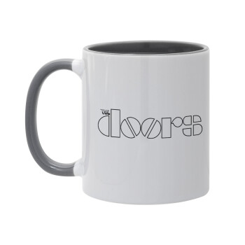 The Doors, Κούπα χρωματιστή γκρι, κεραμική, 330ml