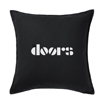 The Doors, Μαξιλάρι καναπέ Μαύρο 100% βαμβάκι, περιέχεται το γέμισμα (50x50cm)