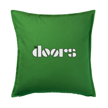 The Doors, Μαξιλάρι καναπέ Πράσινο 100% βαμβάκι, περιέχεται το γέμισμα (50x50cm)