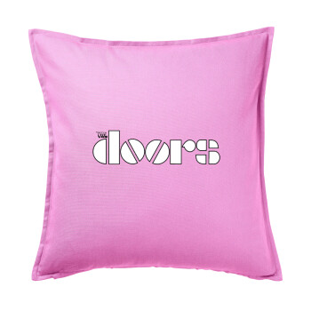 The Doors, Μαξιλάρι καναπέ ΡΟΖ 100% βαμβάκι, περιέχεται το γέμισμα (50x50cm)