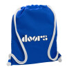 Backpack pouch GYMBAG Blue, with pocket (40x48cm) & thick cords