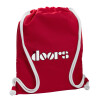 Backpack pouch GYMBAG Red, with pocket (40x48cm) & thick cords
