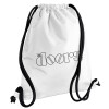 Backpack pouch GYMBAG white, with pocket (40x48cm) & thick cords