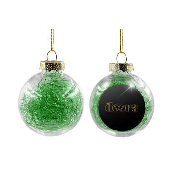 The Doors, Transparent Christmas tree ball ornament with green filling 8cm