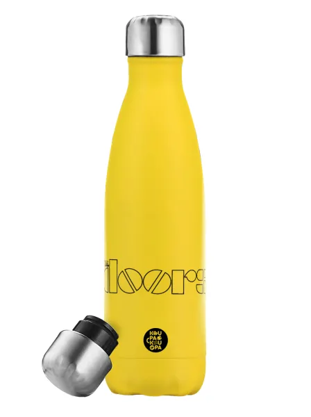 The Doors — Yellow Stainless Steel Metallic Thermos, double-walled, 500ml