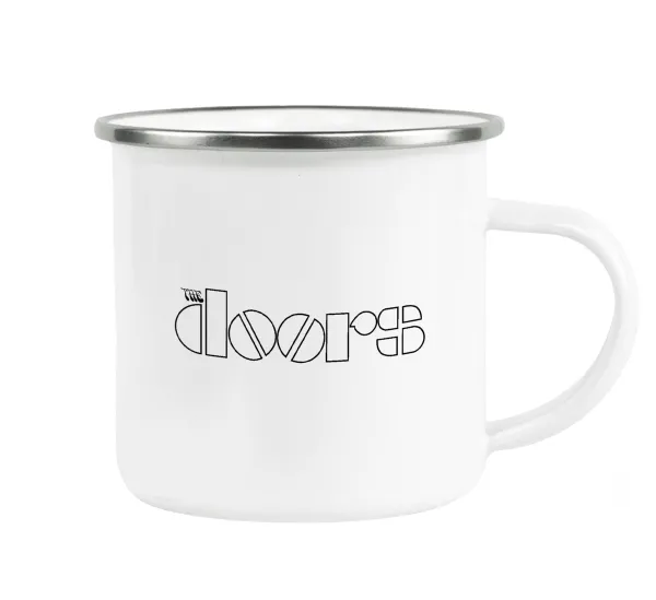 The Doors — Metallic enamel cup white 360ml