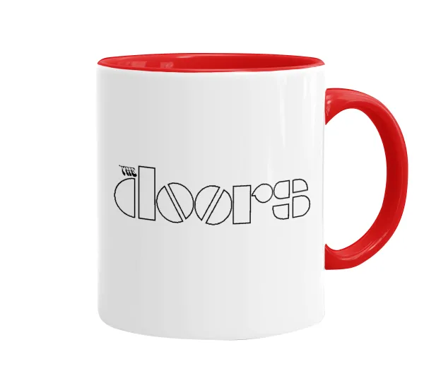 The Doors — Κούπα χρωματιστή κόκκινη, κεραμική, 330ml