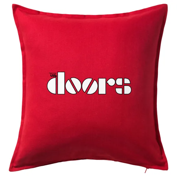 The Doors — Μαξιλάρι καναπέ Κόκκινο 100% βαμβάκι, περιέχεται το γέμισμα (50x50cm)