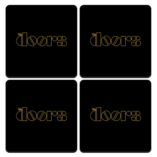 The Doors — Σουβέρ ξύλινα τετράγωνα (9cm)