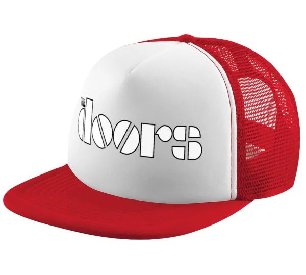 The Doors — Καπέλο παιδικό Soft Trucker με Δίχτυ ΚΟΚΚΙΝΟ/ΛΕΥΚΟ (POLYESTER, ΠΑΙΔΙΚΟ, ONE SIZE)