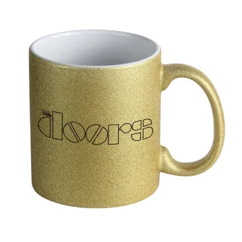 The Doors, Κούπα Χρυσή Glitter που γυαλίζει, κεραμική, 330ml