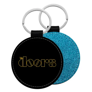 The Doors, Μπρελόκ Δερματίνη, στρογγυλό ΜΠΛΕ (5cm)