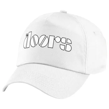 The Doors, Καπέλο παιδικό Baseball, 100% Βαμβακερό Twill, Λευκό (ΒΑΜΒΑΚΕΡΟ, ΠΑΙΔΙΚΟ, UNISEX, ONE SIZE)