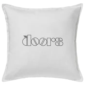 The Doors, Μαξιλάρι καναπέ ΛΕΥΚΟ 100% βαμβάκι, περιέχεται το γέμισμα (50x50cm)