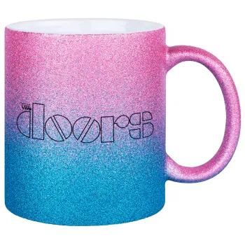 The Doors, Κούπα Χρυσή/Μπλε Glitter, κεραμική, 330ml