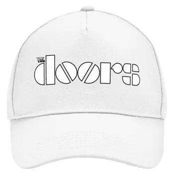 The Doors, Καπέλο Ενηλίκων Baseball, Drill, Λευκό (100% ΒΑΜΒΑΚΕΡΟ, ΕΝΗΛΙΚΩΝ, UNISEX, ONE SIZE)