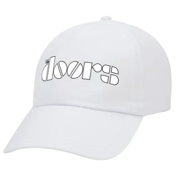 The Doors, Καπέλο Ενηλίκων Baseball Λευκό 5-φύλλο (POLYESTER, ΕΝΗΛΙΚΩΝ, UNISEX, ONE SIZE)