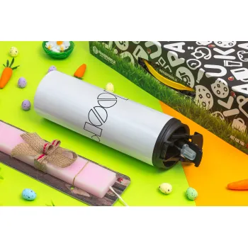 The Doors, Easter candle,Travel Tumbler 2 Lids, with metal straw & cleaning brush & aromatic flat candle (30cm) (PINK)