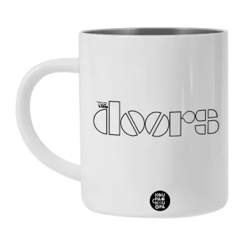 The Doors, BIG Mug Stainless steel double wall (450ml, White)
